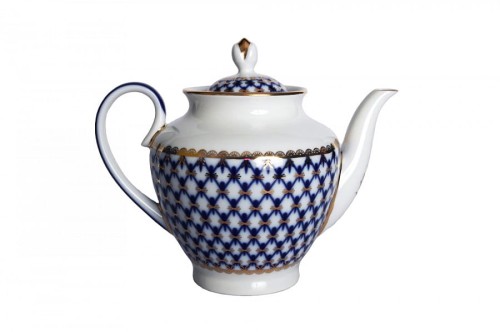 100-1183 LOMONOSOV TEA POT SMALL SIZE SPRING COBALT NET.jpg