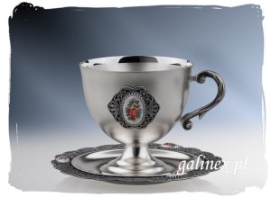 Filiżanka ze spodkiem srebro (400-0124)