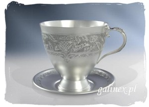 Filiżanka ze spodkiem srebro (400-0120)